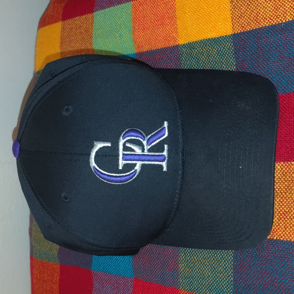 Colorado Rockies Baseball Hat Cap Adjustable Embroidered Purple Silver Black